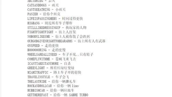 侠盗猎车罪恶都市作弊码