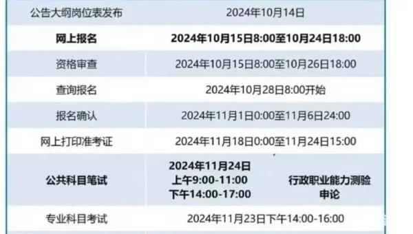 2021国考时间定了